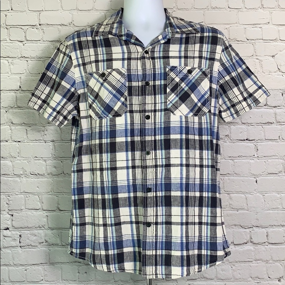 Converse Men’s Medium Button Down Flannel Shirt - image 1